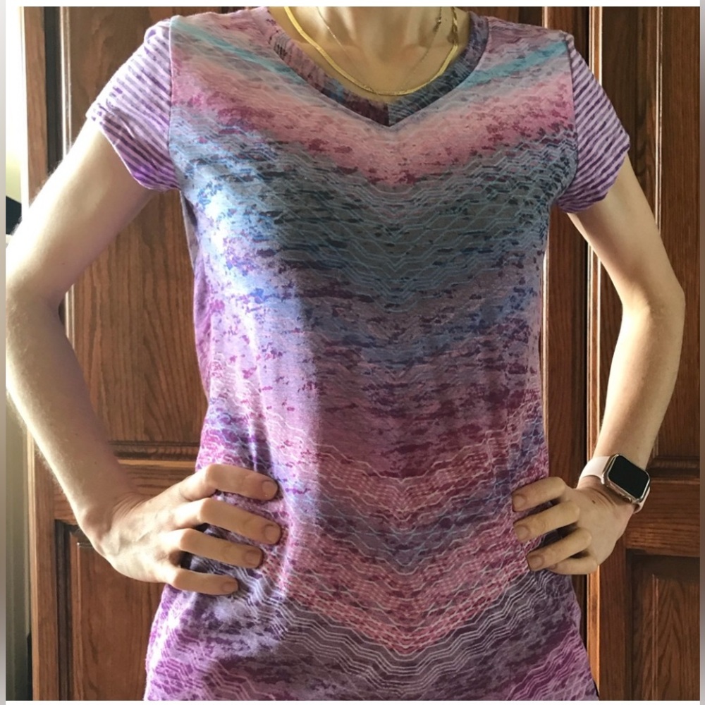 Prana Purple V-Neck T-shirt
